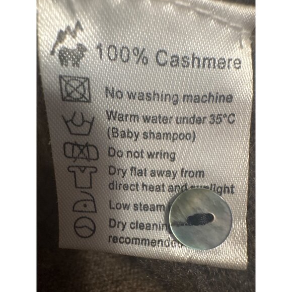 Cashmere Boutique Womens M Brown 100% Cashmere Button-Up Cardigan - Picture 6 of 14